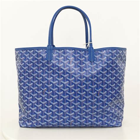 blue painted goyard|goyard blue tote bag.